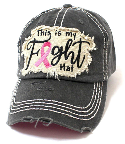 Gorra de Béisbol Rosa Desgastada con Bordado