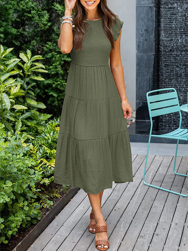 VESTIDO Traff CON VOLANTES EN LAS MANGAS