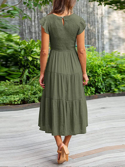 VESTIDO Traff CON VOLANTES EN LAS MANGAS
