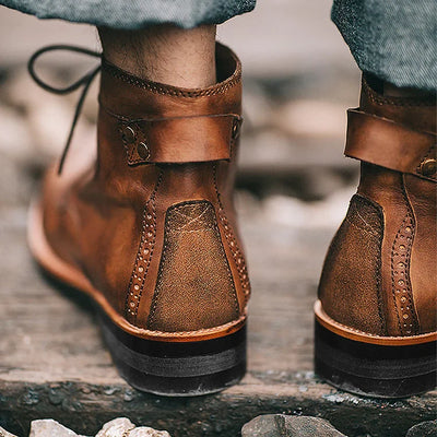 Traff Botas Retro de Tobillo