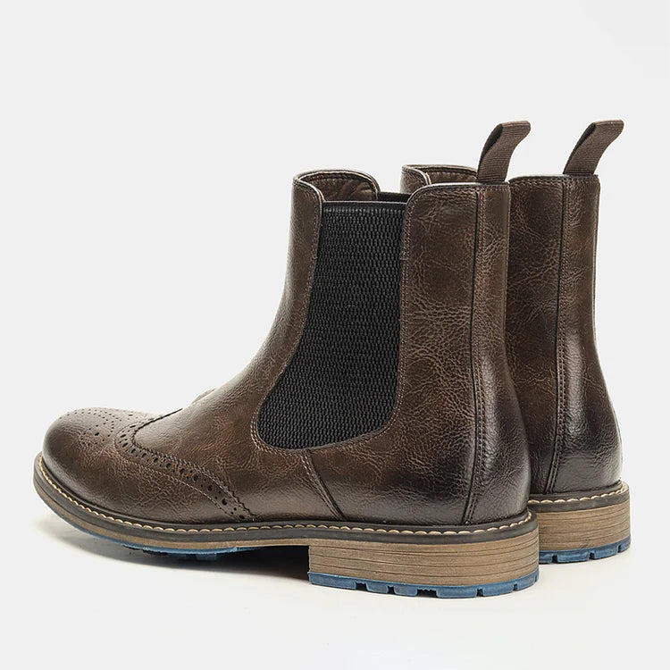 Traff Botas Retro de Café para Hombre