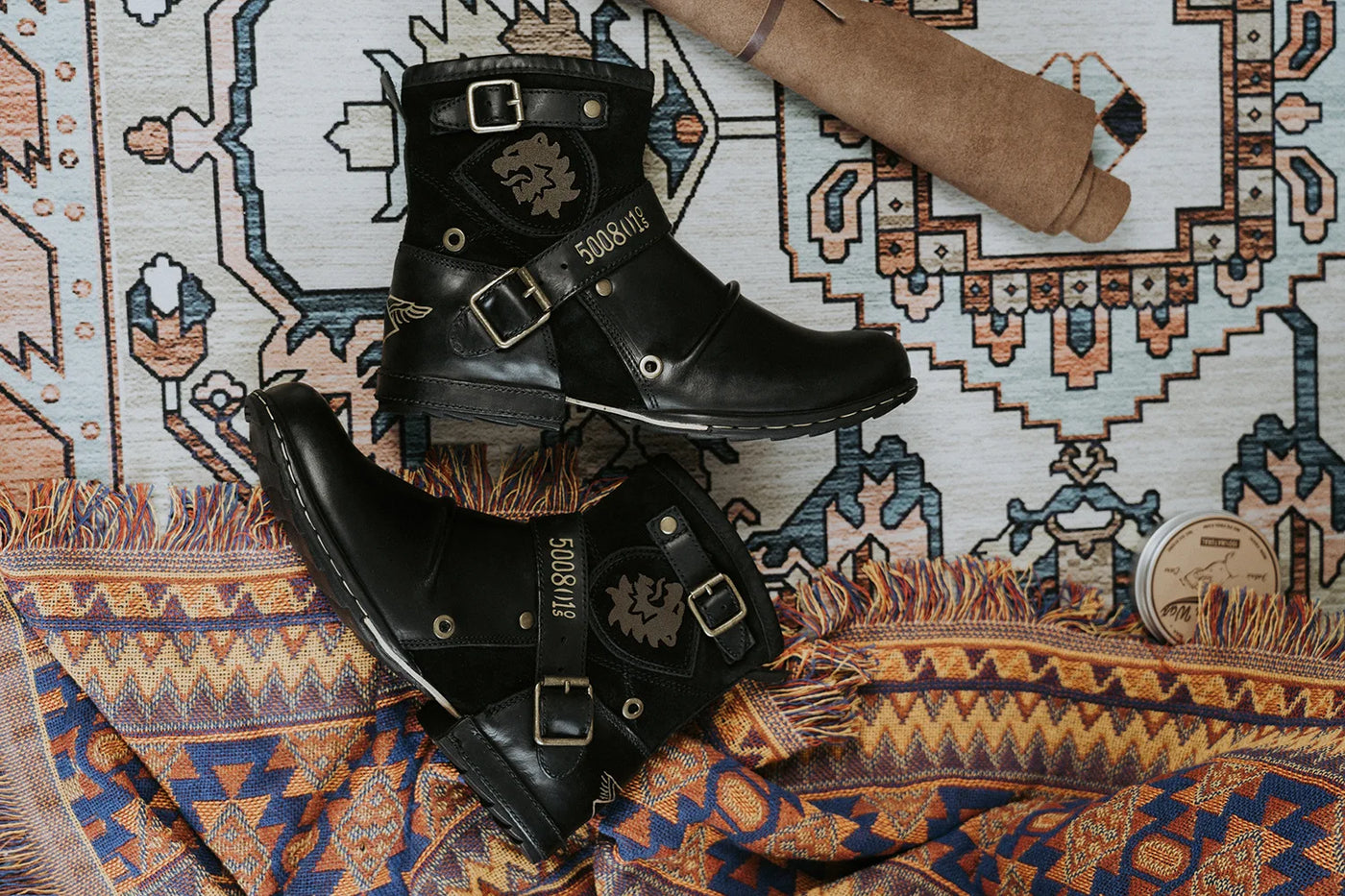 Traff Botas de Metal Vintage