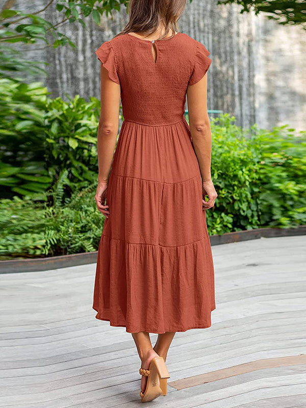 VESTIDO Traff CON VOLANTES EN LAS MANGAS