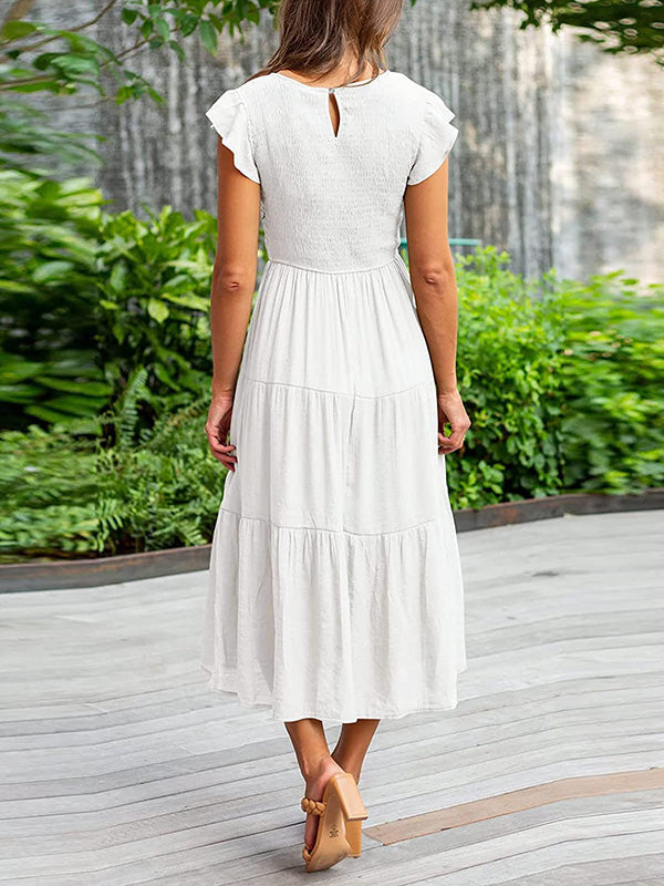 VESTIDO Traff CON VOLANTES EN LAS MANGAS