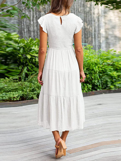 VESTIDO Traff CON VOLANTES EN LAS MANGAS
