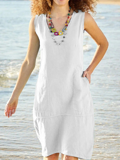 Traff VESTIDO DE CUELLO EN U